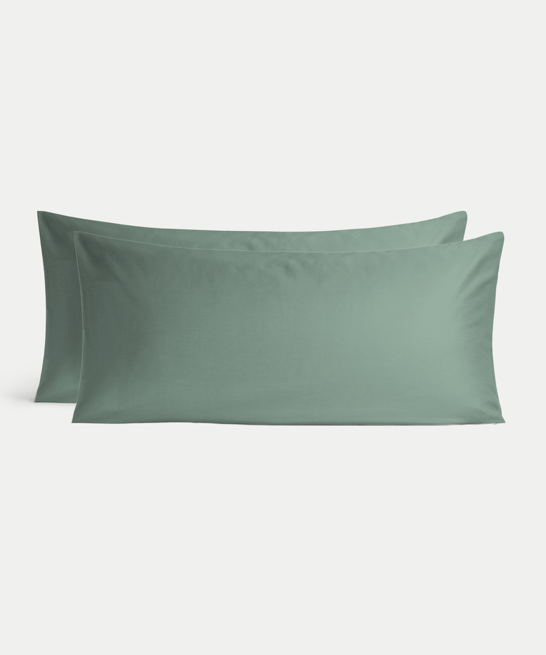 Set of 2 Pillowcases Egyptian Cotton Sateen 400TC | Sage Green