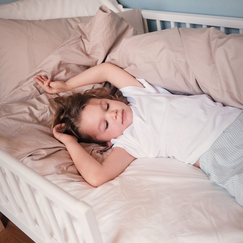 Kids Duvet Cover Egyptian Cotton Percale 400TC Latte - Petit Hôtel