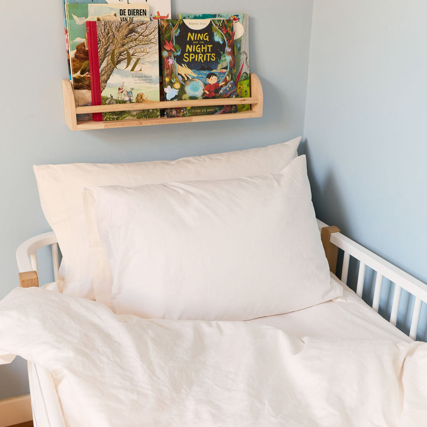 Kids Duvet Cover Egyptian Cotton Percale 400TC Chalk White - Petit Hôtel