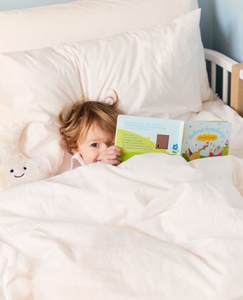 Kids Duvet Cover Egyptian Cotton Percale 400TC Chalk White - Petit Hôtel Kids Duvet Cover Egyptian Cotton Percale 400TC Chalk White - Petit Hôtel