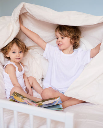 Kids Fitted Sheet Egyptian Cotton Percale 400TC Chalk White - Petit Hôtel Kids Fitted Sheet Egyptian Cotton Percale 400TC Chalk White - Petit Hôtel