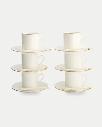 Tokyo Design Studio – Nippon White Gold Rim Espresso Set (18-piece) Tokyo Design Studio – Nippon White Gold Rim Espresso Set (18-piece)