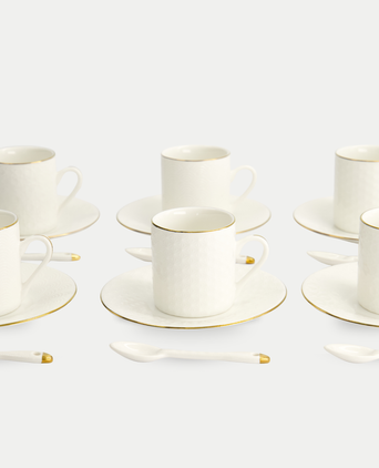 Tokyo Design Studio – Nippon White Gold Rim Espresso Set (18-piece) Tokyo Design Studio – Nippon White Gold Rim Espresso Set (18-piece)