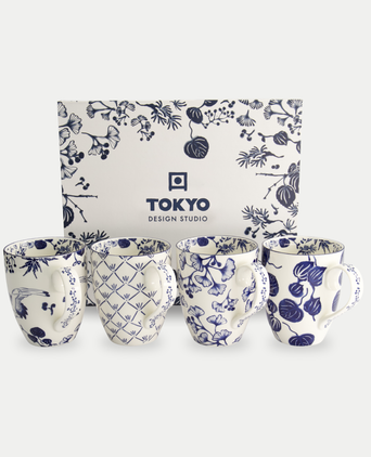 Tokyo Design Studio – Flora Japonica Mug Set (4-piece) Tokyo Design Studio – Flora Japonica Mug Set (4-piece)