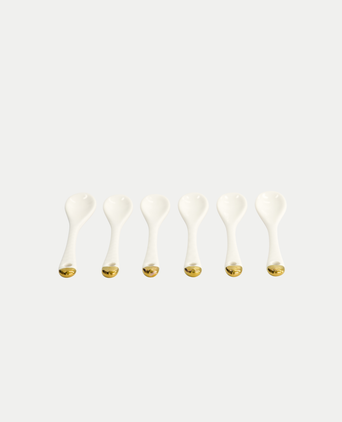 6-piece Tokyo Design Teaspoon Set - Golden Rim 6-piece Tokyo Design Teaspoon Set - Golden Rim
