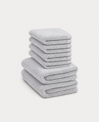 Guest towel zero-twist cotton 30x30 cm (4 pcs) + 40x60 cm (2 pcs) | Silver Grey Guest towel zero-twist cotton 30x30 cm (4 pcs) + 40x60 cm (2 pcs) | Silver Grey