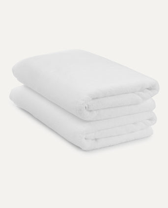 2x Zero-Twist Cotton Towels 70x140 cm | White 2x Zero-Twist Cotton Towels 70x140 cm | White