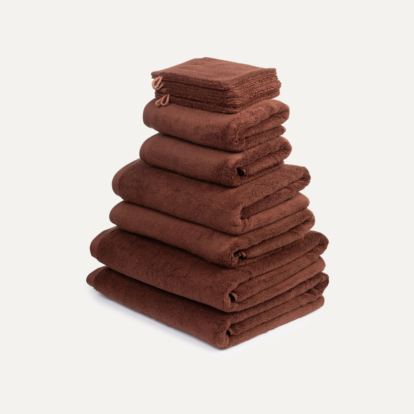 Towel set Spa Complete (10 pcs) | Chestnut