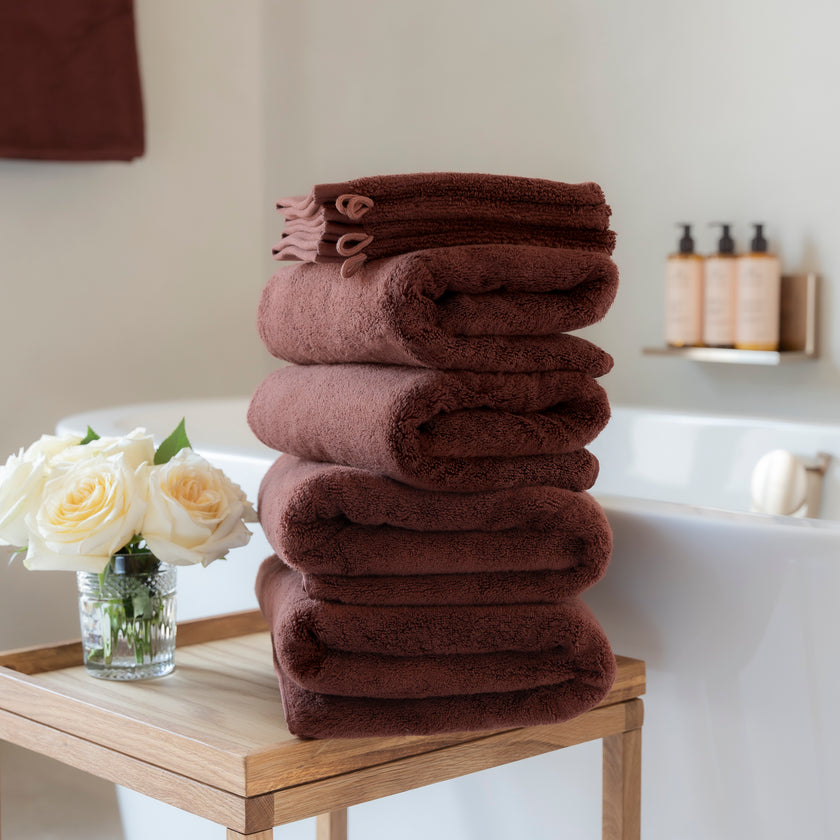 Towel set Deluxe (8 pcs) | Chestnut