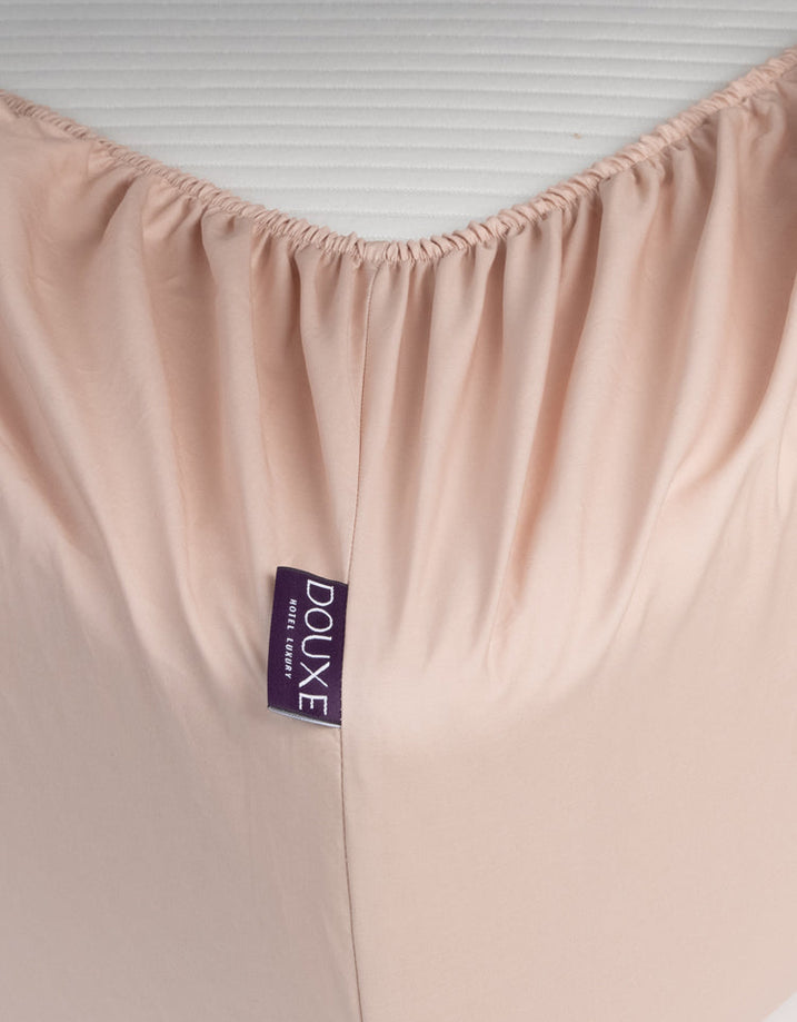 Kids Fitted Sheet Egyptian Cotton Percale 400TC Blush Pink - Petit Hôtel