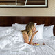 Okura Pillowcase Egyptian Cotton 600TC Sateen | White