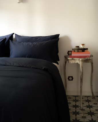 Duvet Cover Set Egyptian Cotton Sateen 400 TC | Harbour Blue Duvet Cover Set Egyptian Cotton Sateen 400 TC | Harbour Blue