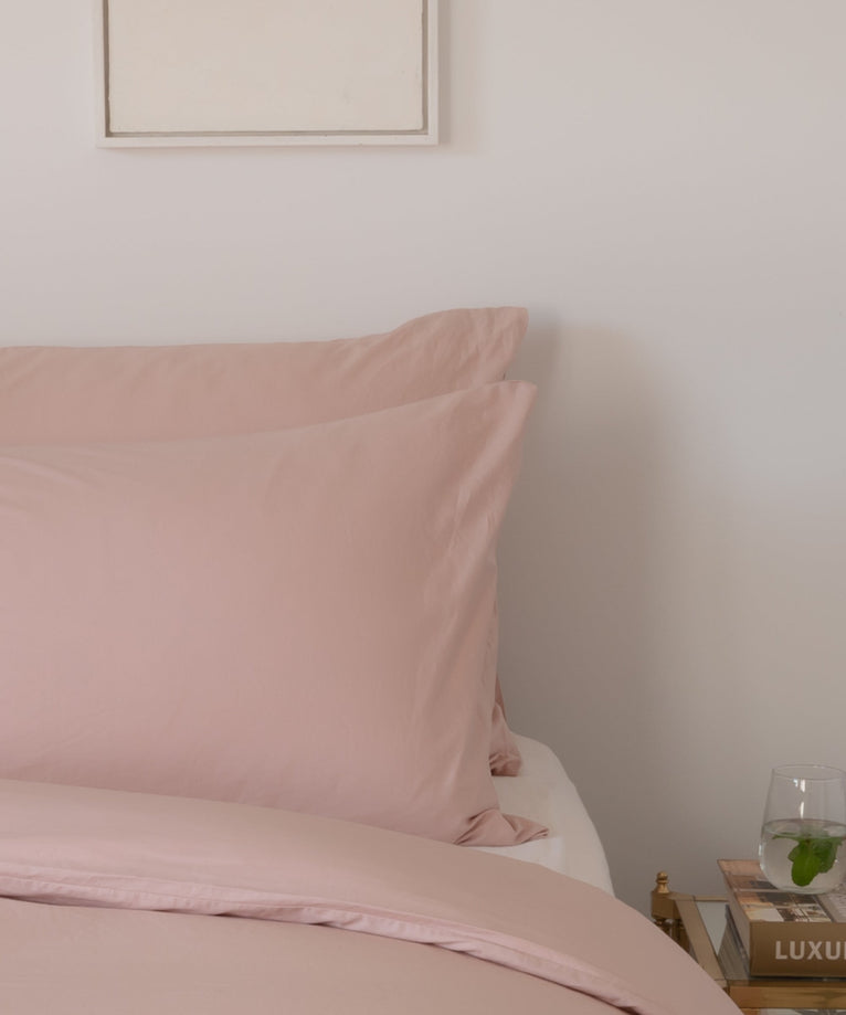 Egyptian cotton pillowcase | Douxe Percal Cotton | Pink