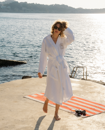 Bathrobe Waffle White