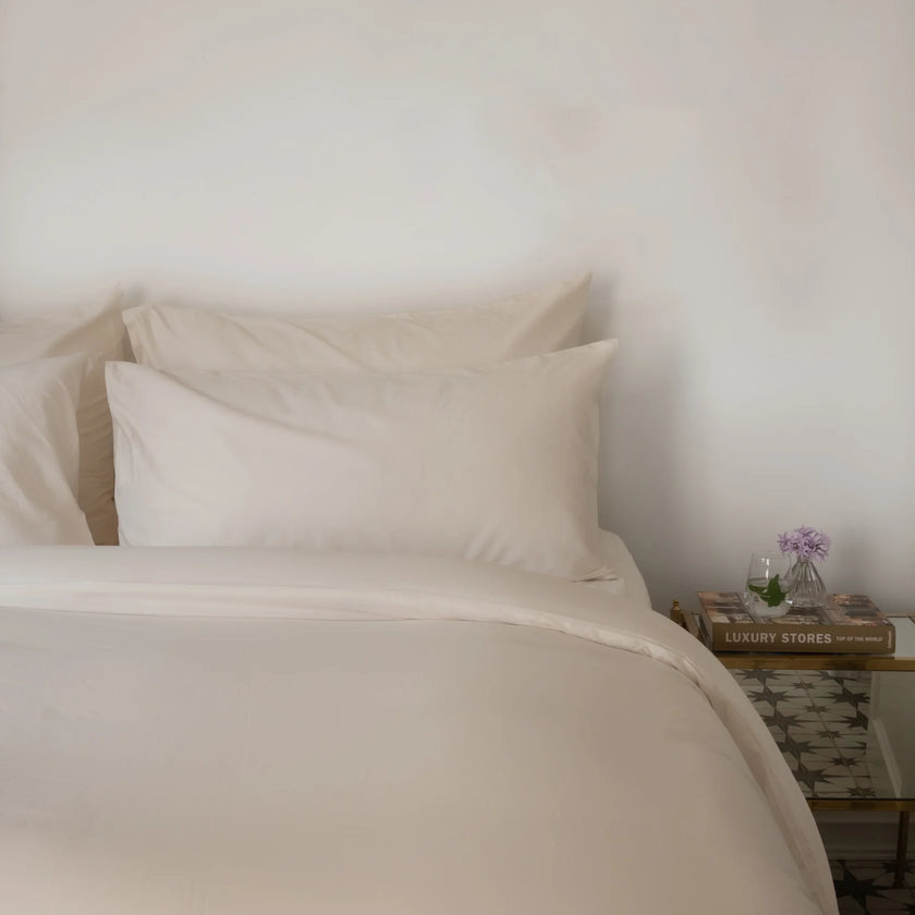 Pillowcase Egyptian cotton Percale 400TC | Chalk White