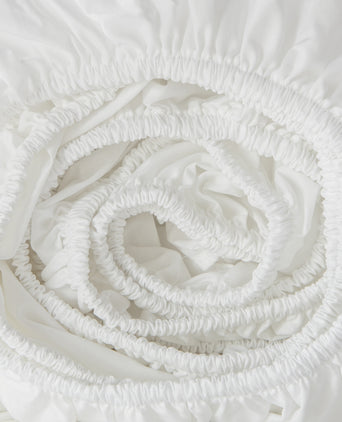 Duvet Cover Set & Fitted Sheet Sateen | White