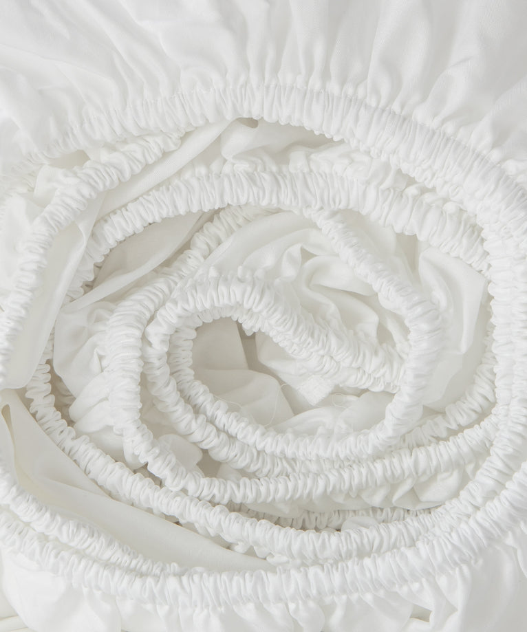 Duvet Cover Set & Fitted Sheet Sateen | White