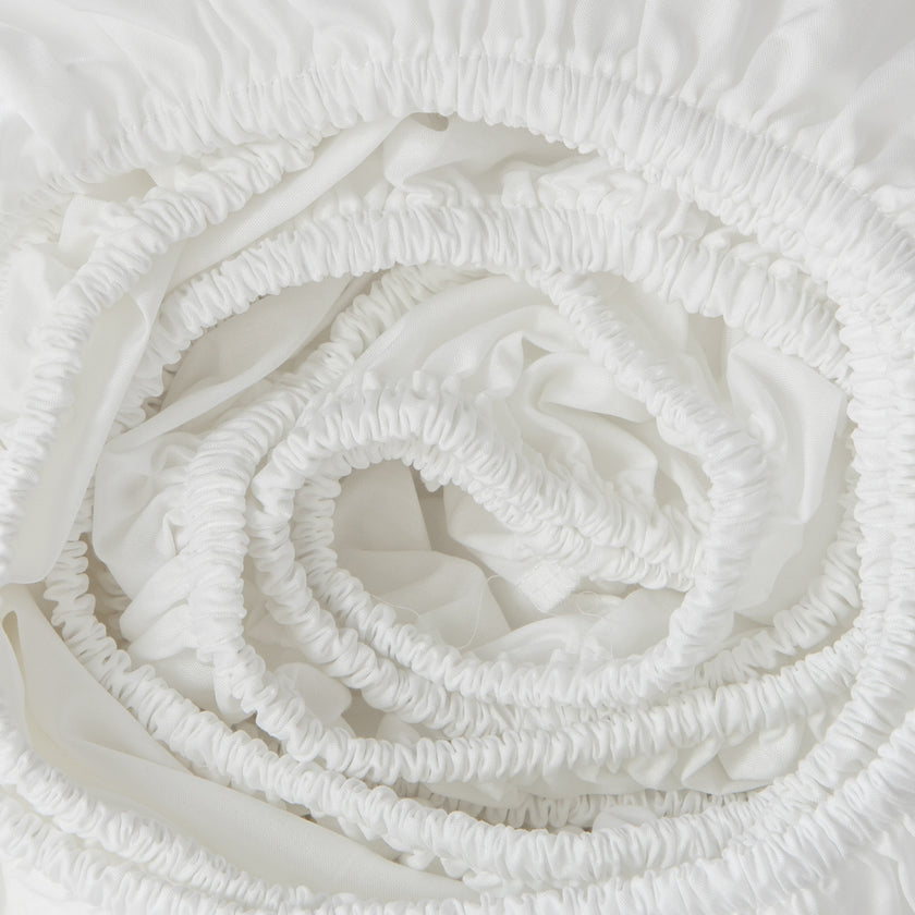 Duvet Cover Set & Fitted Sheet Sateen | White
