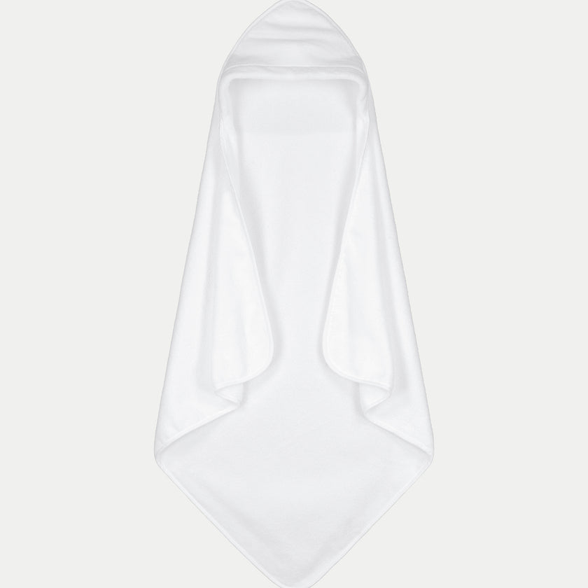 Baby Hooded Towel zero-twist cotton | White