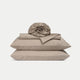 Duvet Cover Set & Fitted Sheet Egyptian Cotton Sateen | Champagne
