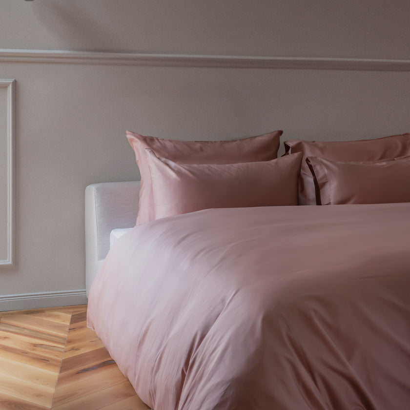 Duvet Cover Set Egyptian Cotton Sateen 400 TC | Blush Pink