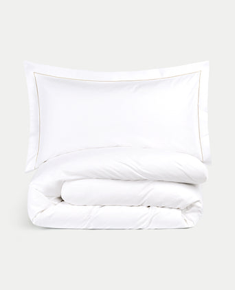 Duvet Cover Set Egyptian Cotton Percale 400 TC | Carmel
