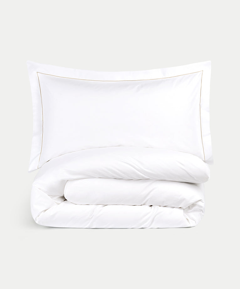 Duvet Cover Set Egyptian Cotton Percale 400 TC | Carmel