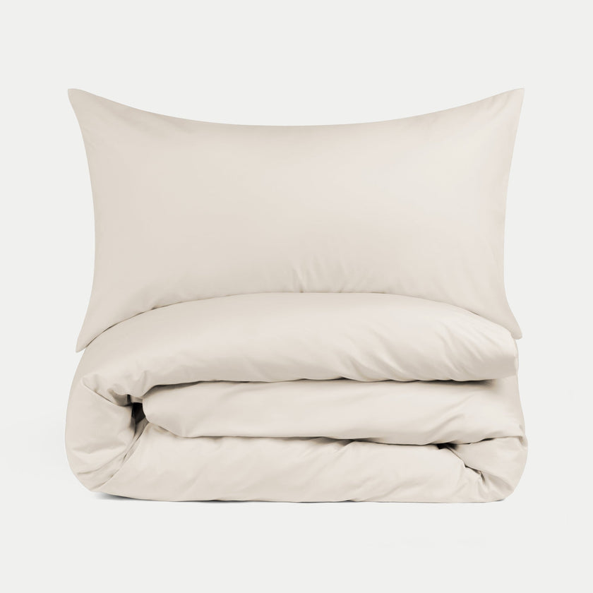 Kids Duvet Cover Egyptian Cotton Percale 400TC Chalk White - Petit Hôtel
