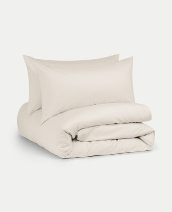 Duvet Cover Set Egyptian Cotton Percale 400 TC | Chalk White
