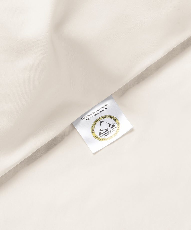 Duvet Cover Set Egyptian Cotton Percale 400 TC | Chalk White