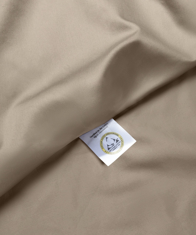 Duvet Cover Set & Fitted Sheet Egyptian Cotton Sateen | Champagne