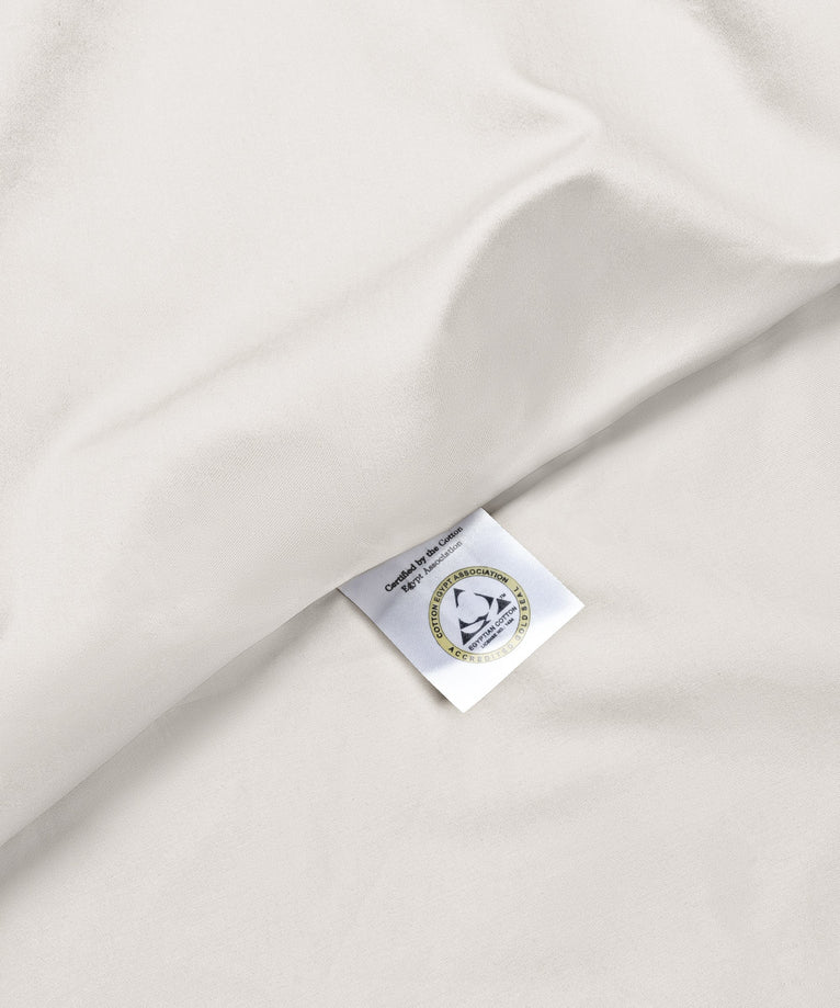 Duvet Cover Set & Fitted Sheet Egyptian Cotton Sateen | Cream