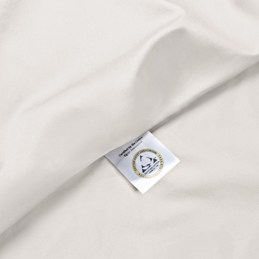 Duvet Cover Set & Fitted Sheet Egyptian Cotton Sateen | Cream