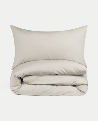 Kids Duvet Cover Egyptian Cotton Percale 400TC Greige - Petit Hôtel