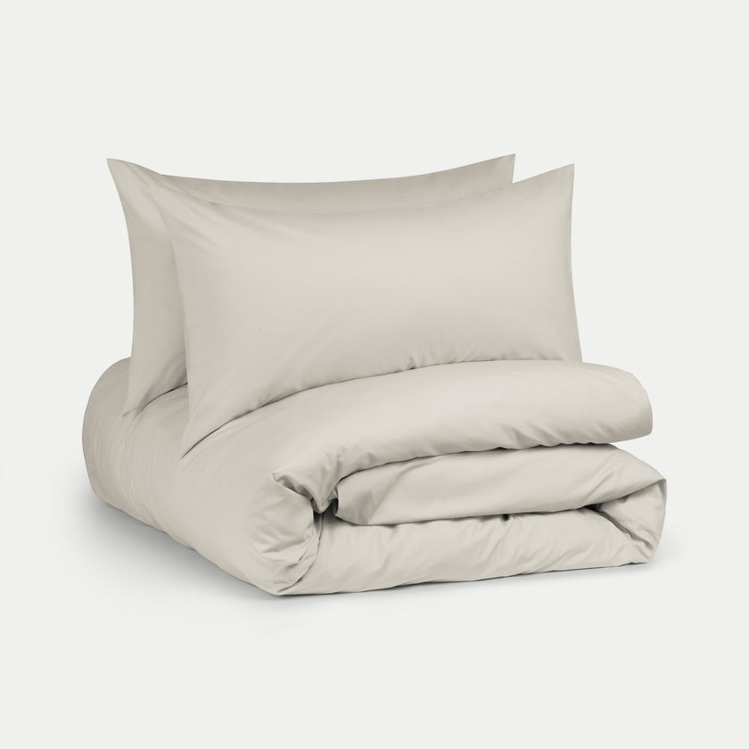Duvet Cover Set Egyptian Cotton Percale 400 TC | Greige
