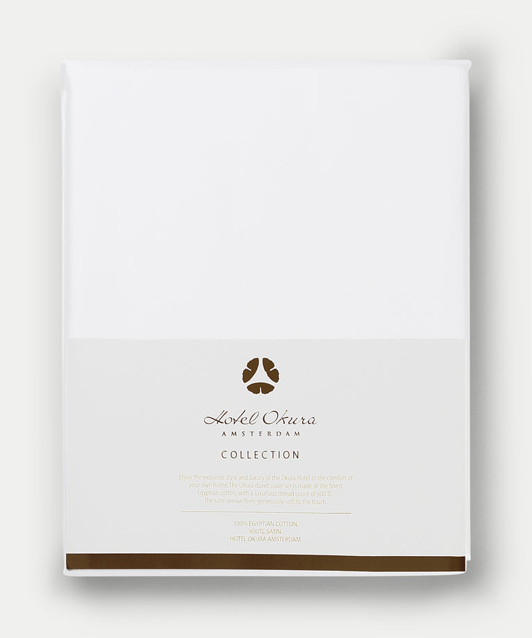 Okura Duvet Cover Set Egyptian Cotton 600TC Sateen | White