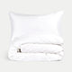 Okura Duvet Cover Set Egyptian Cotton 600TC Sateen | White