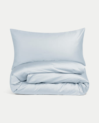 Duvet Cover Set Egyptian Cotton Sateen 400 TC | Pastel Blue