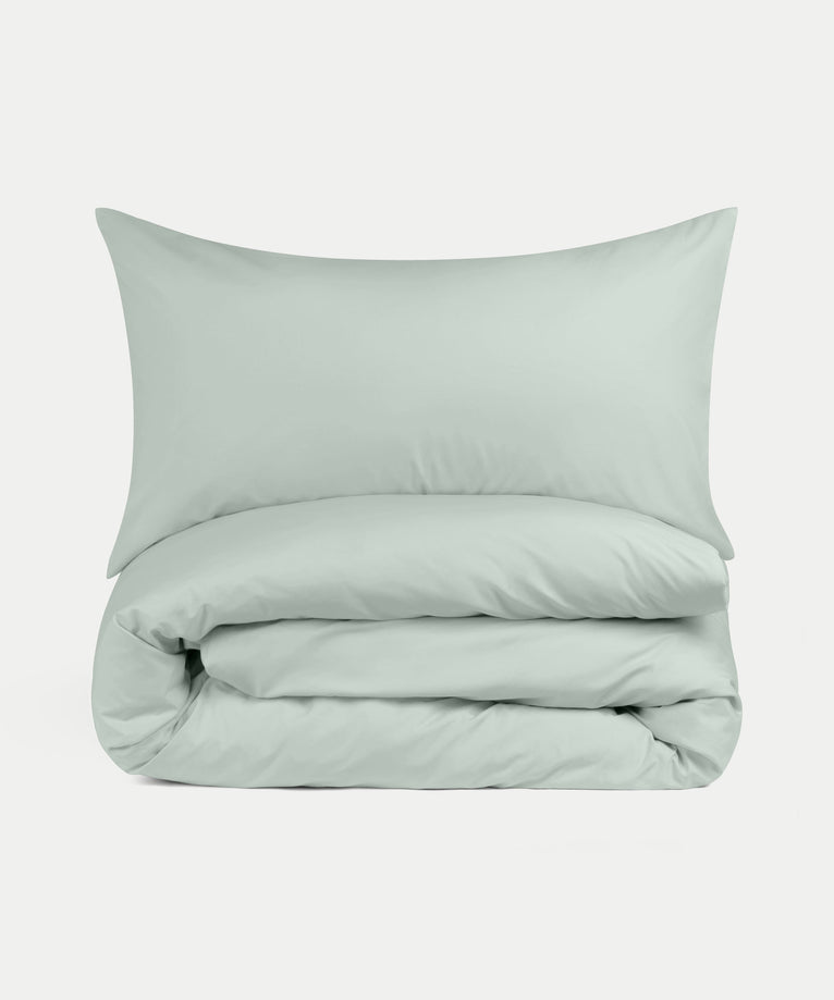 Kids Duvet Cover Egyptian Cotton Percale 400TC Pastel Green - Petit Hôtel