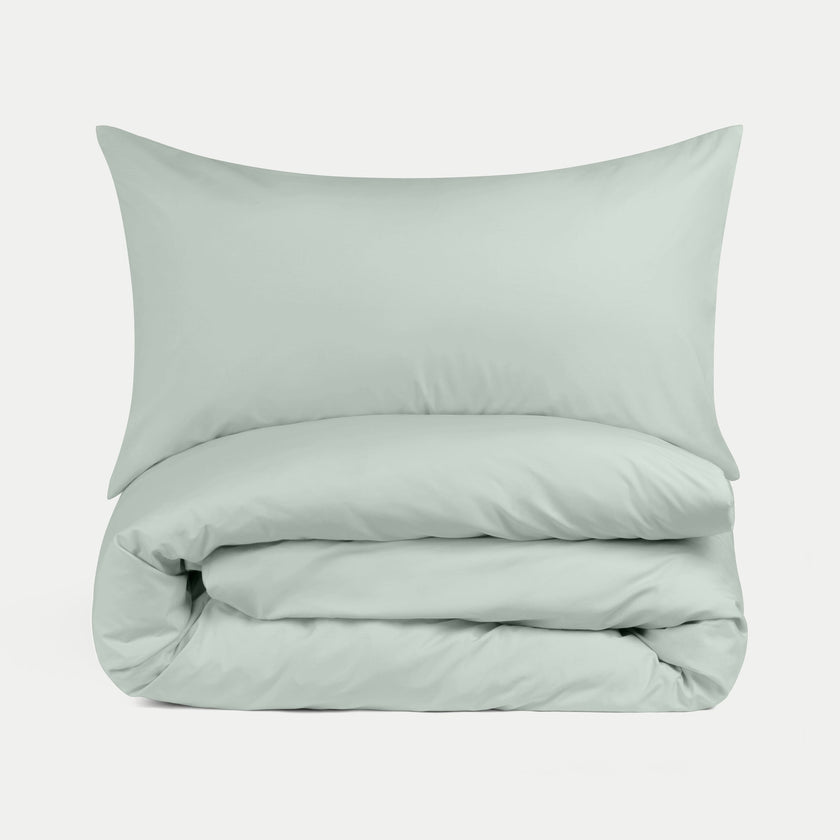 Kids Duvet Cover Egyptian Cotton Percale 400TC Pastel Green - Petit Hôtel