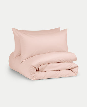 Duvet Cover Set Egyptian Cotton Percale 400 TC | Blush Pink