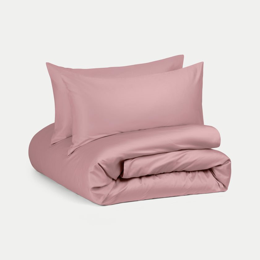 Duvet Cover Set Egyptian Cotton Sateen 400 TC | Blush Pink
