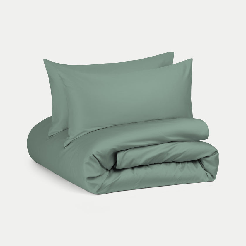 Duvet Cover Set Egyptian Cotton Sateen 400 TC | Sage Green