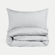 Duvet Cover Set Egyptian Cotton Percale 400 TC | Silver Grey