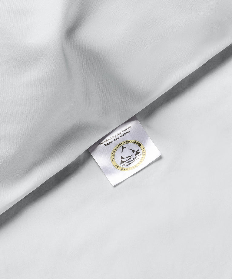 Duvet Cover Set Egyptian Cotton Percale 400 TC | Silver Grey