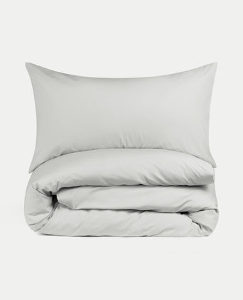 Duvet Cover Set & Fitted Sheet Percale | Silver Grey