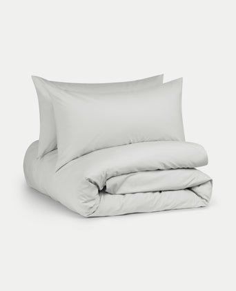 Duvet Cover Set 400TC Percale Egyptian Cotton | Silver Grey
