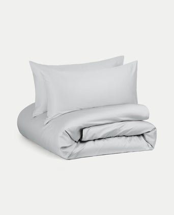 Duvet Cover Set Egyptian Cotton Sateen 400 TC | Silver Grey