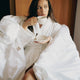 Okura Duvet Cover Set Egyptian Cotton 600TC Sateen | White