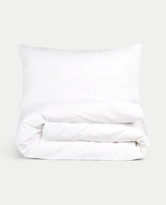 Duvet Cover Set Egyptian Cotton Percale 400 TC | White
